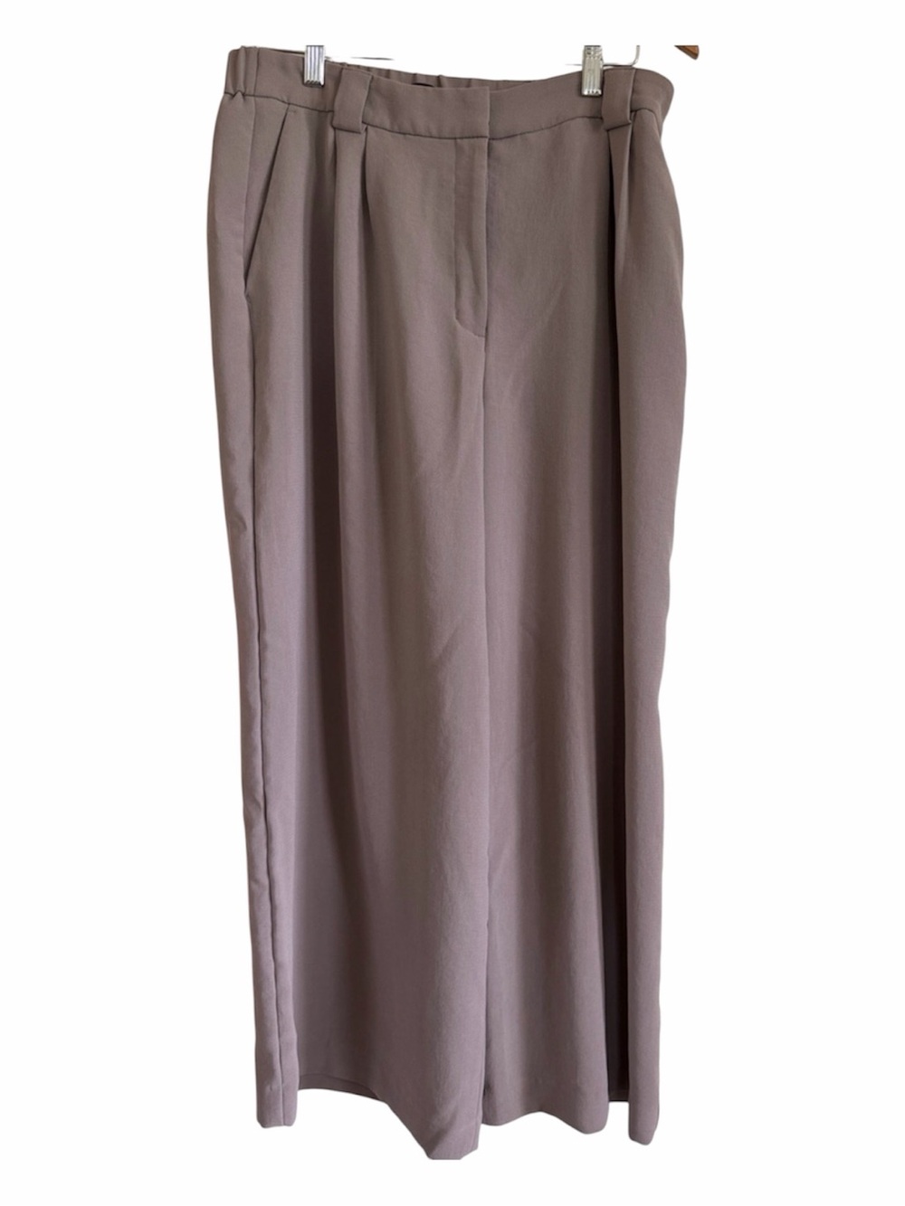 Express Wide-Leg Pants in Taupe